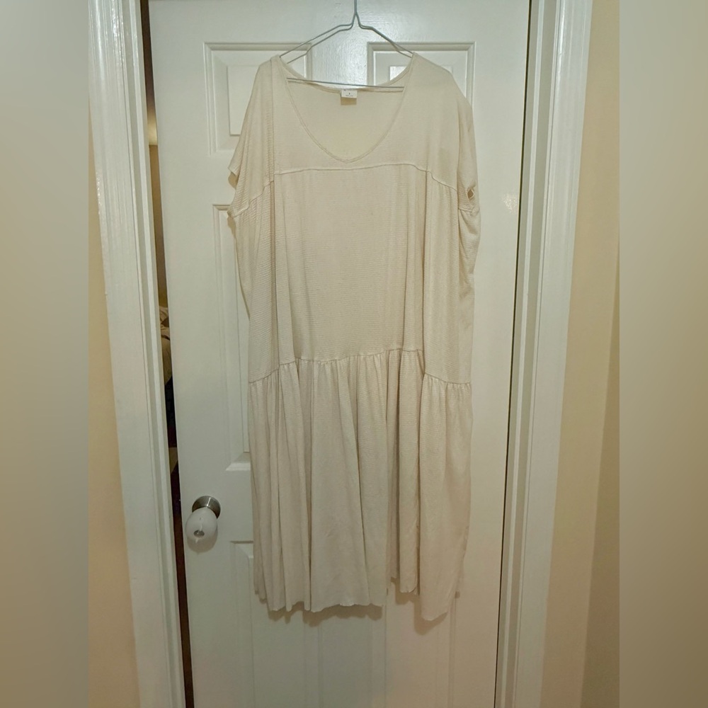 Oversized By Together Cream Midi Dress
